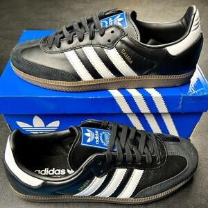 Adidas Samba OG Black White Gum Mens Casual Sneakers B75807 Size 9 NEW